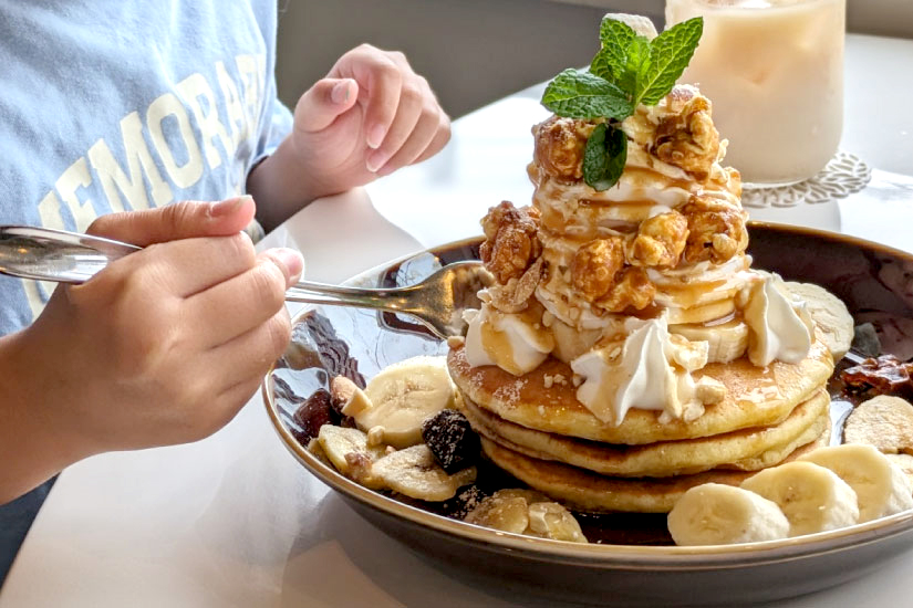 娘さんと行ったカフェのパンケーキ